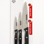 3-Piece Stainless Steel Kitchen Knife Set – Sharp Chef, Utility & Paring Knives with Ergonomic Handles